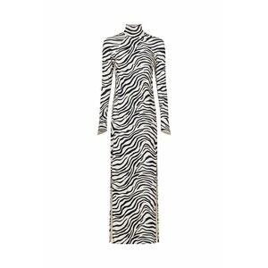 Bella Freud California Dreaming Long Sleeve Dress Zebra Print Size 8 Resort Chic